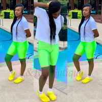 Neon Lime Biker Shorts 