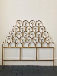 Image 1 of Decorative Headboard with Heart-Shaped Details