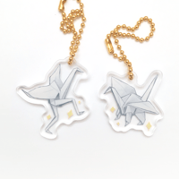 Image 1 of Origami Cranes with Legs Charms