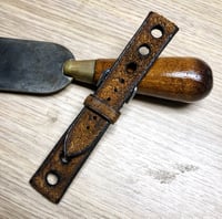 Image 3 of Heavy Distressed Boar rally watchstrap - Burnt&Waxed