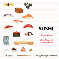 Image 5 of Sushi Clear Sticker Sheet
