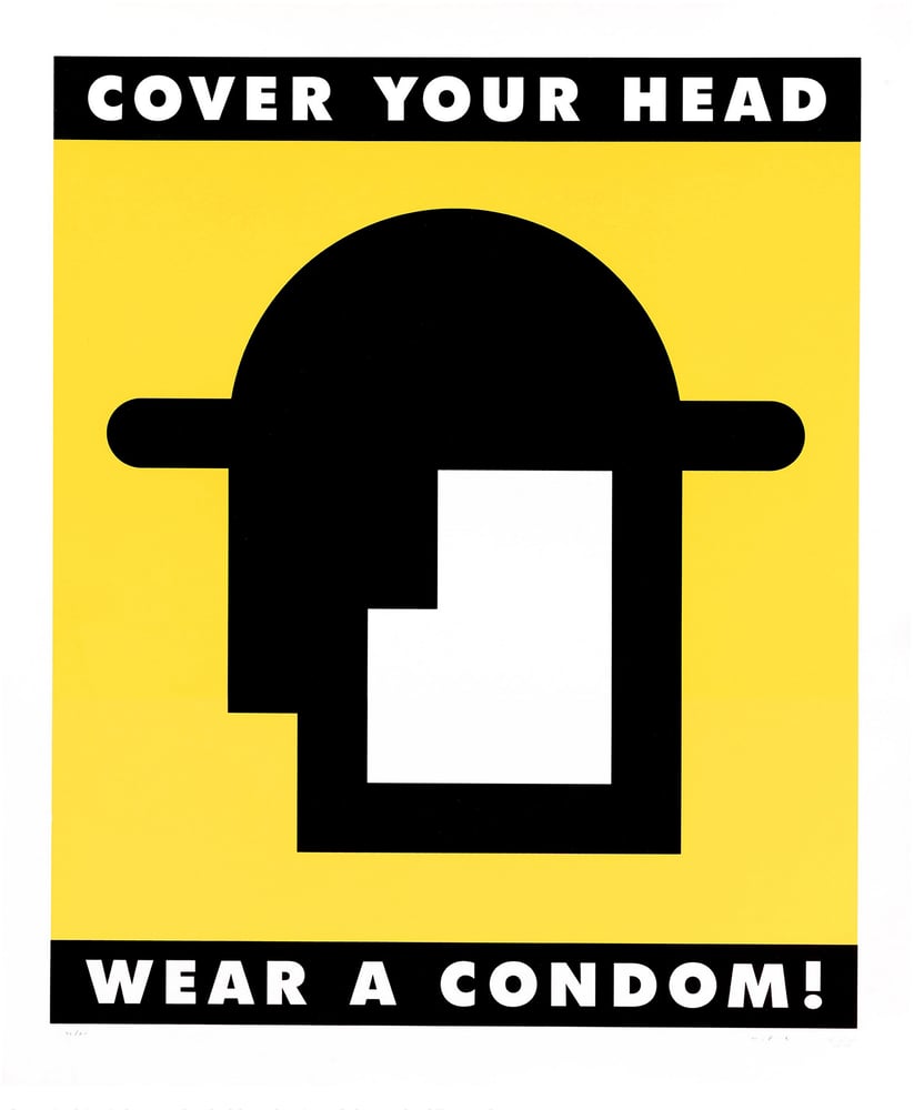 Image of “Cover Your Head: Wear A Condom!”