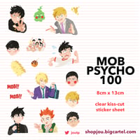 Image 5 of Mob Psycho 100 Clear Sticker Sheet