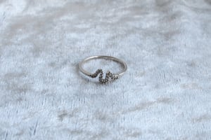 Image of Colchis crystal snake ring (sterling silver)