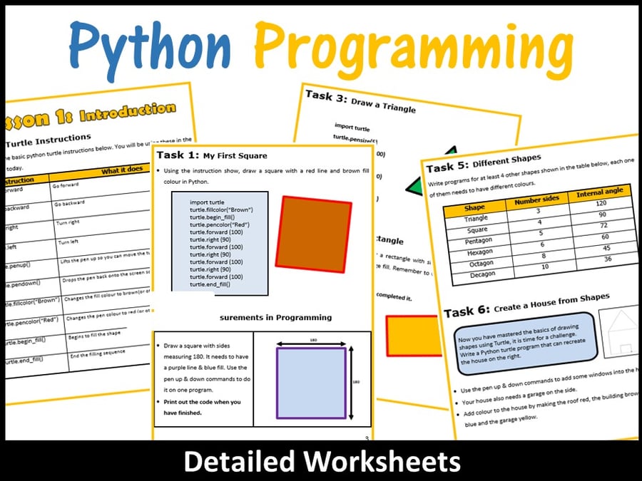 Image of Python Coding (Making Shapes) – Introduction to Python (Skill Level: Beginner)