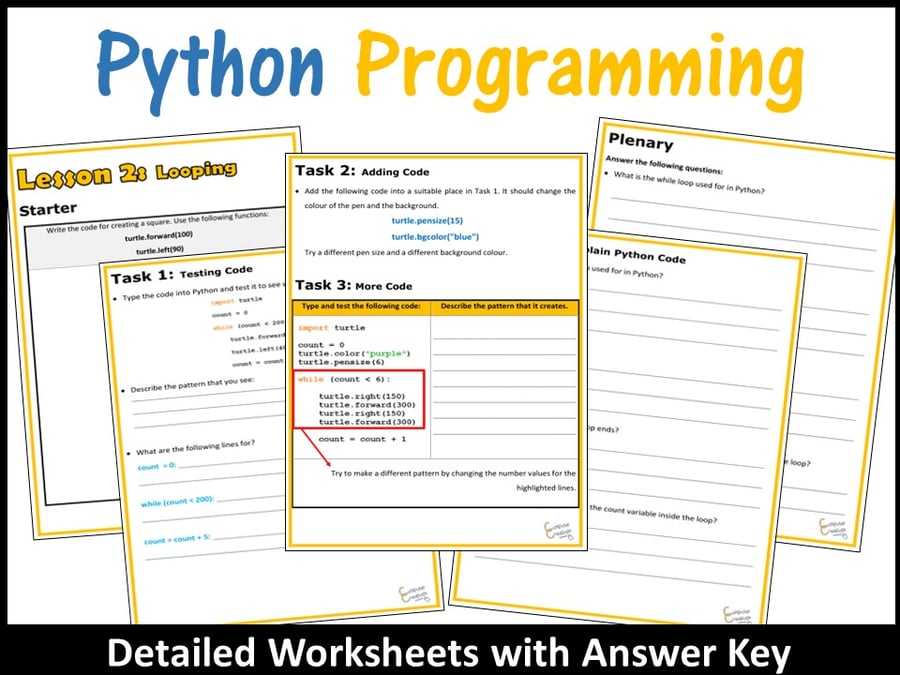 Image of Python Coding (Making Shapes) – Introduction to Loops (Skill Level: Beginner)