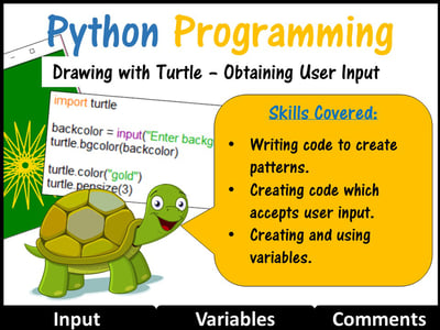 Image of Python Coding (Making Shapes) – Getting User Input (Skill Level: Beginner)