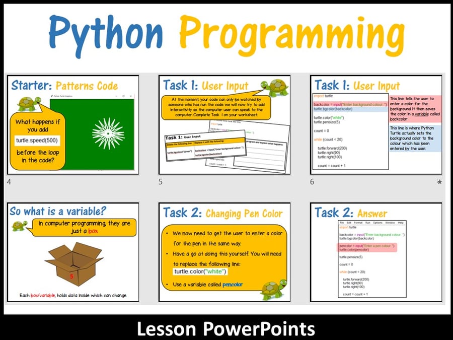 Image of Python Coding (Making Shapes) – Getting User Input (Skill Level: Beginner)