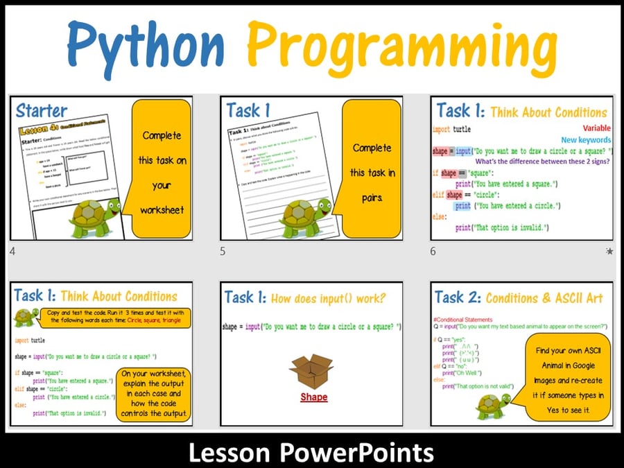 Image of Python Coding (Making Shapes) – Conditional Statements (Skill Level: Beginner)