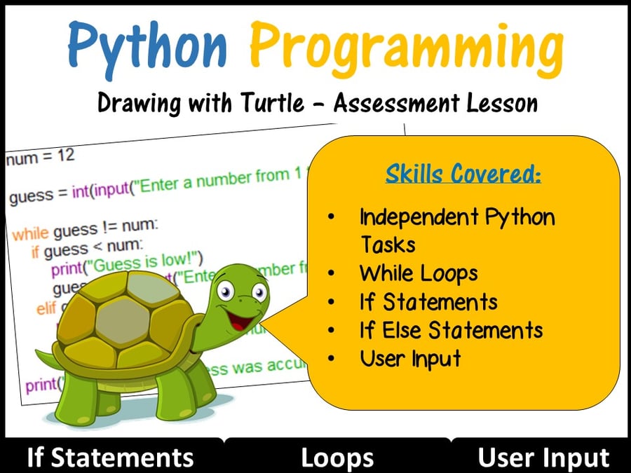 Image of Python Coding (Making Shapes) – Independent Assessment (Skill Level: Beginner)