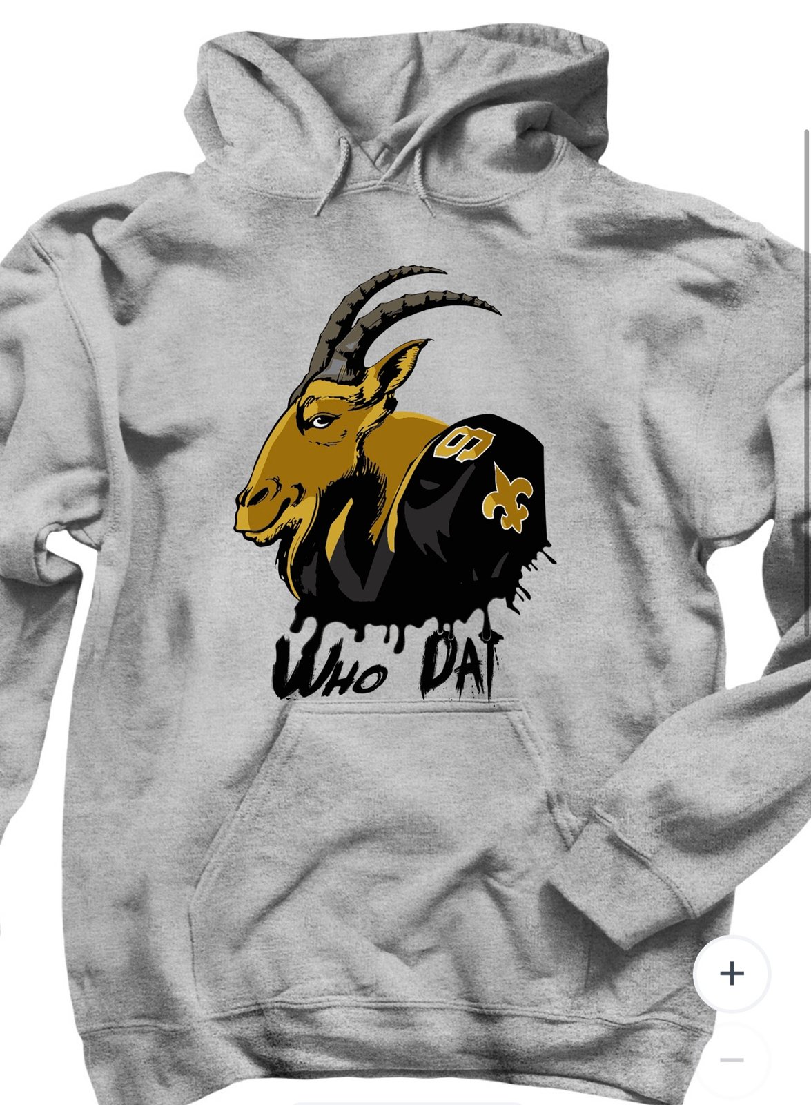 FanSwagUnltd Brees The Goat, New Orleans Saints Themed Hoodie