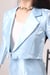 Image of Michelle Silk Blazer Set in Blue