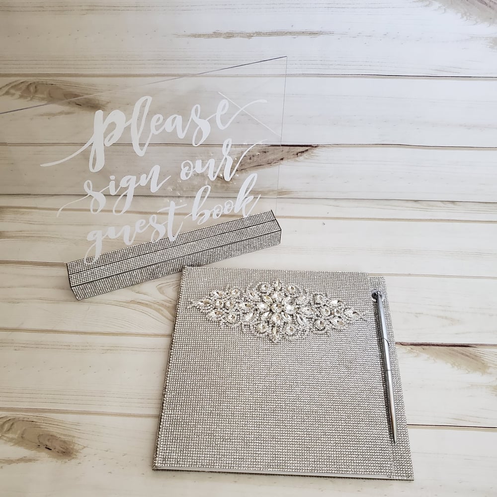 "Beverly" Blinged Guest Book (Available in Rose Gold)