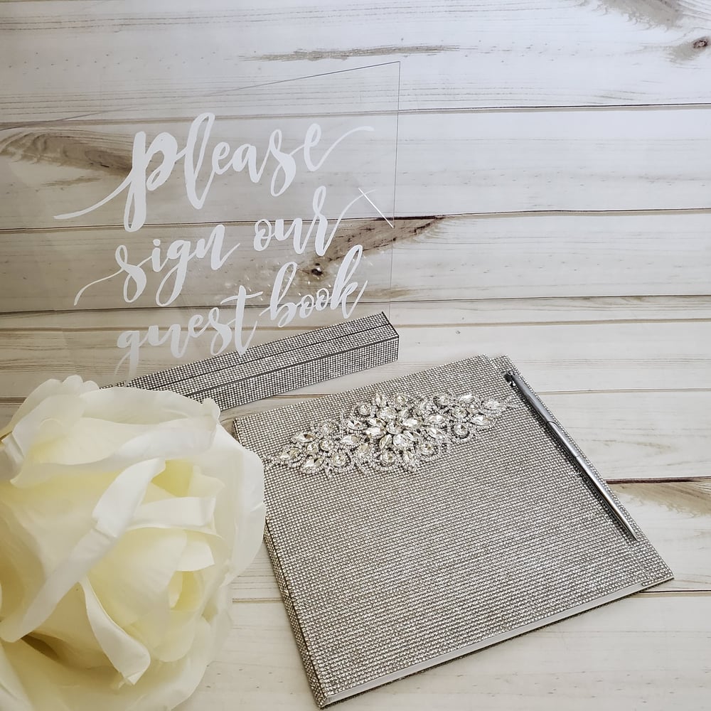 "Beverly" Blinged Guest Book (Available in Rose Gold)