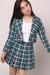 Image of Cher Blazer Set in Green Tartan