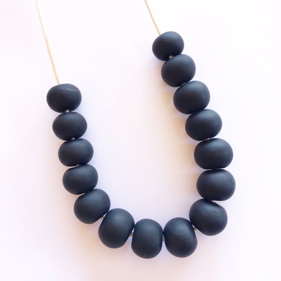 Image of Black bead necklace