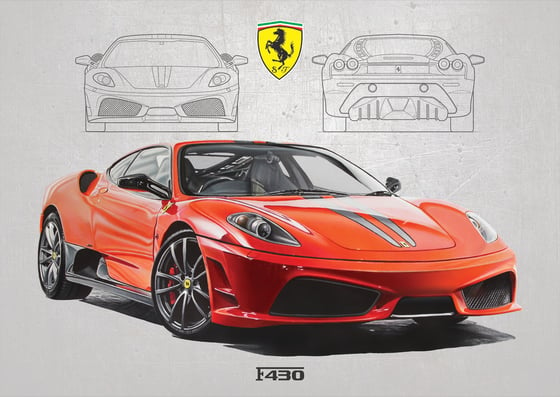 Image of Ferrari F430 Scuderia Poster Print
