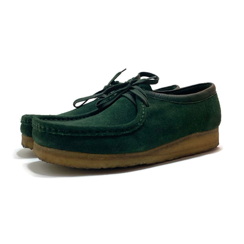 Image of Clarks Green Suede Wallabee Mens Shoe Size 12 w/ Crepe Soles