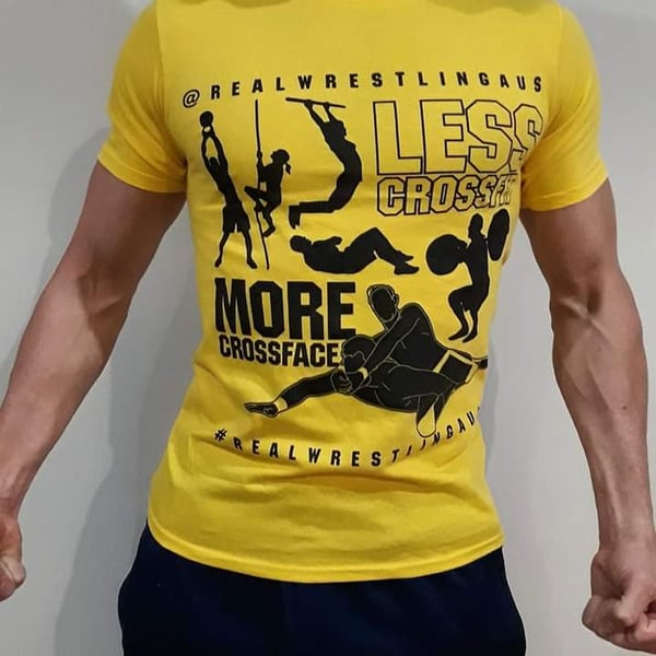 Image of LESS CROSSFIT, MORE CROSS FACE - Yellow