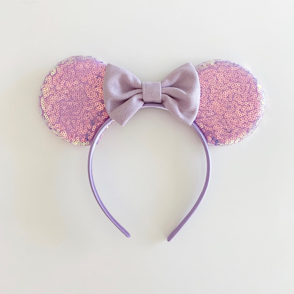 the daydream republic — Lavender Iridescent Mouse Ears with Bows