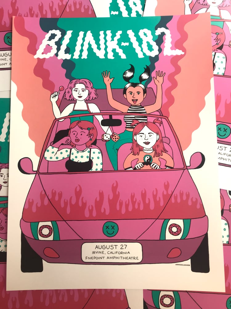 Blink182 tour poster / Siobhan Gallagher