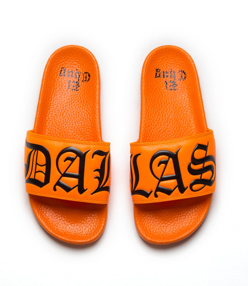 Image of DALLAS ORANGE SLIDES (NOW SHIPPING) on 