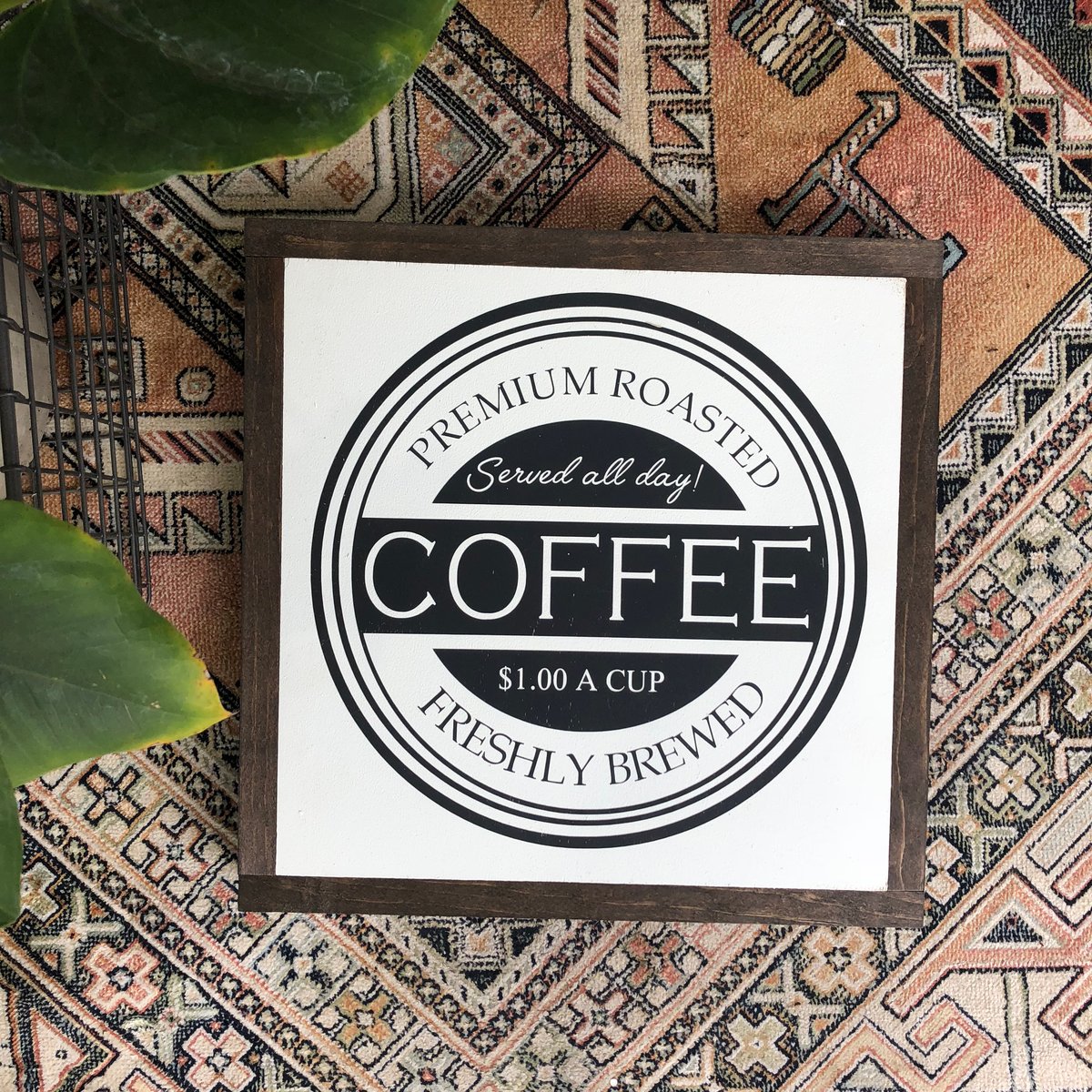 Coffee Served Daily Chalked signs