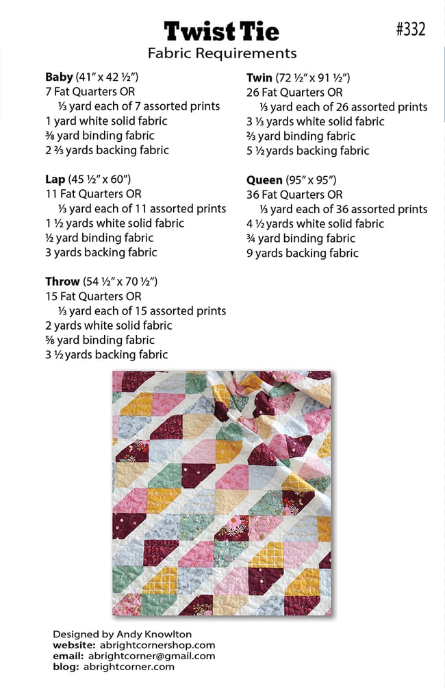 Twist Tie Pattern - PAPER pattern