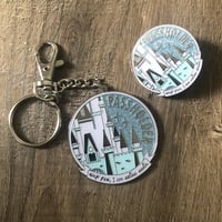 Image 4 of East Coast AP Castle Keychain or Pin