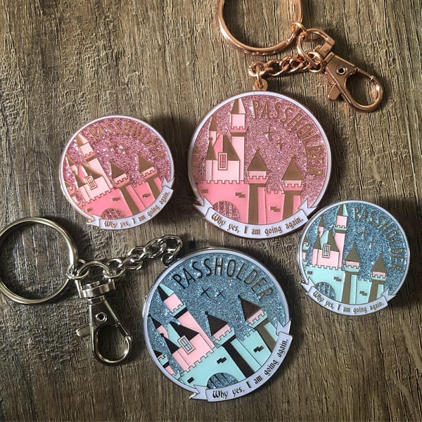 Image of West coast AP Castle Pin or Keychain 
