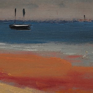 Image of 1948 Painting, 'Seascape, Vik, Sweden,' Carl Anderson