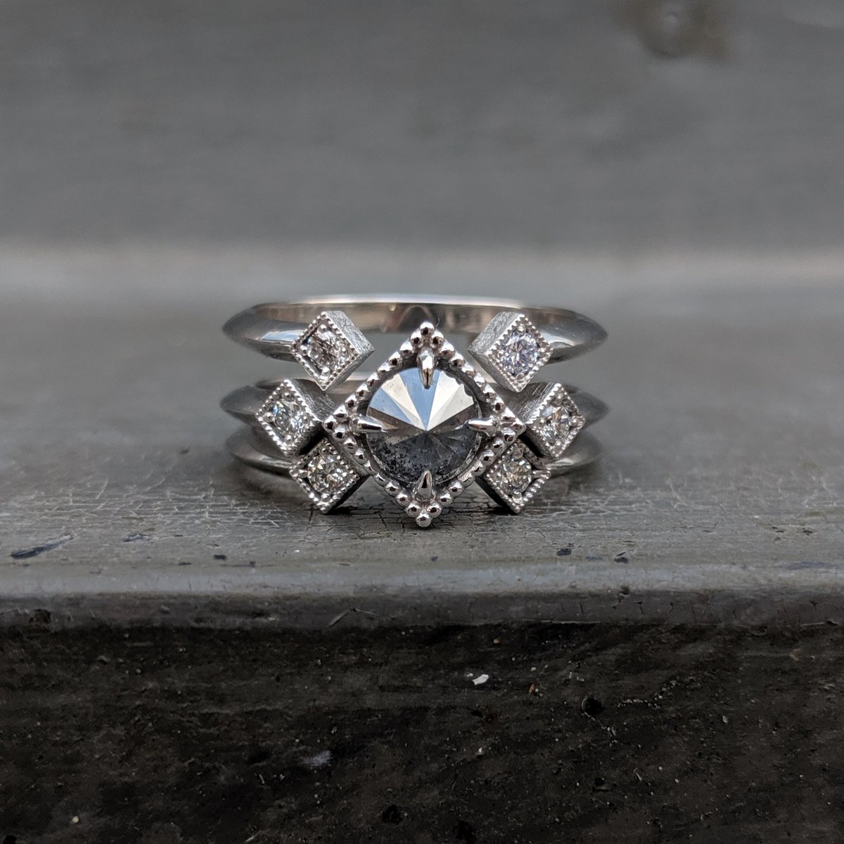 Image of Celeste Blanc Ring Set