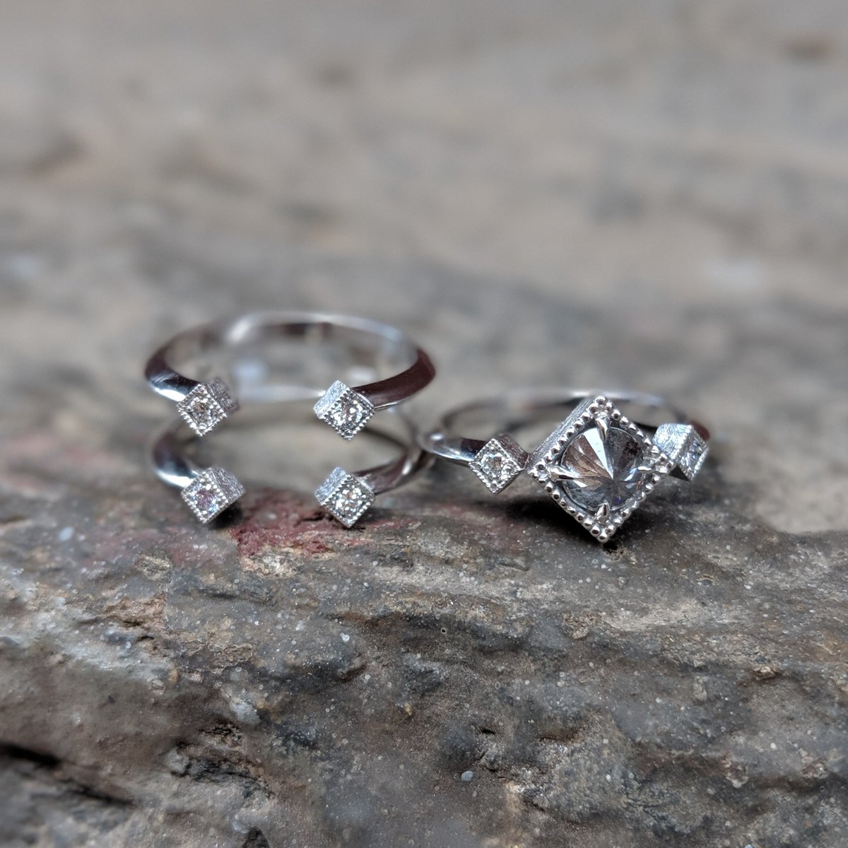 Image of Celeste Blanc Ring Set