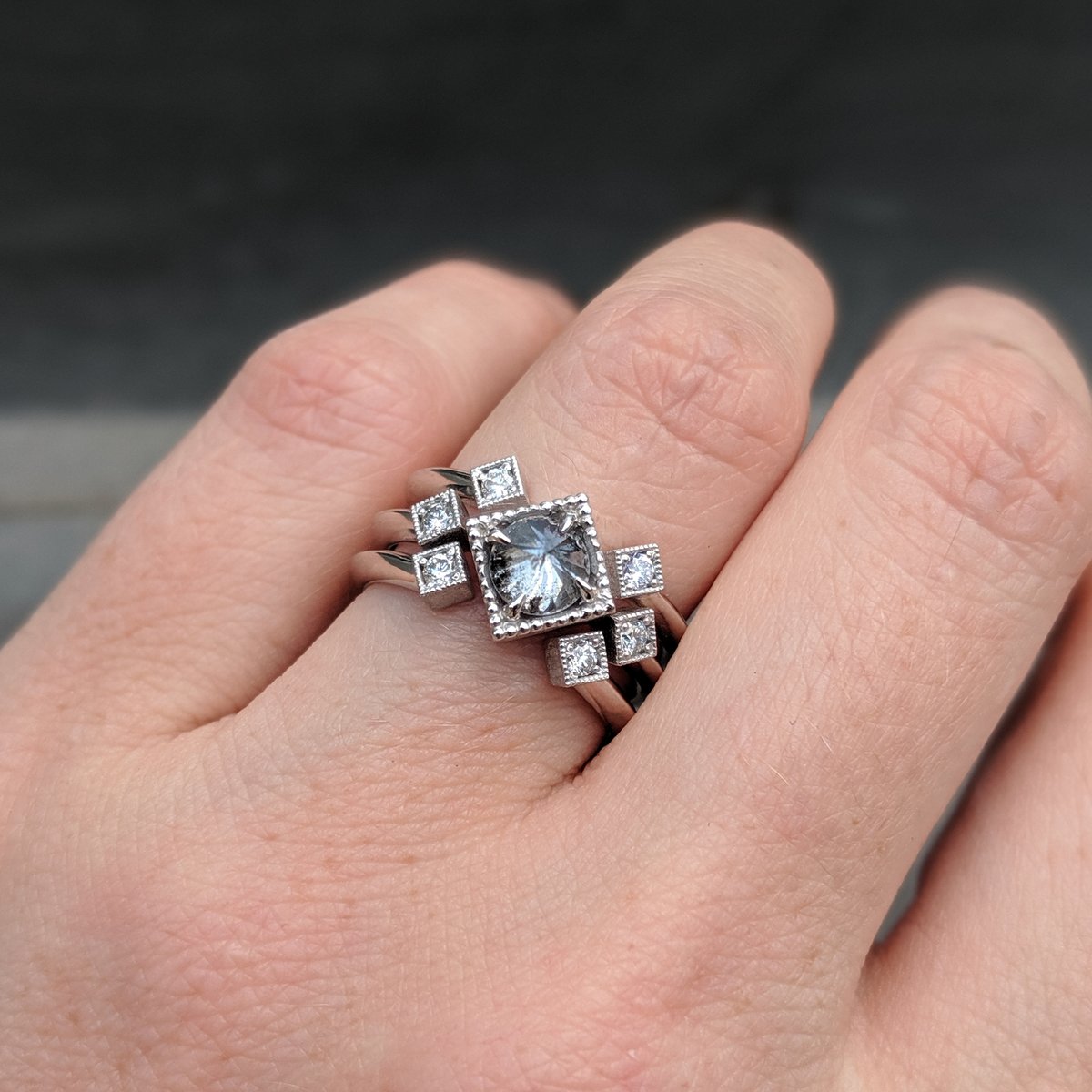 Image of Celeste Blanc Ring Set