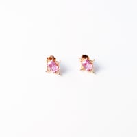 Image 2 of Art Deco Pink Sapphire Earring