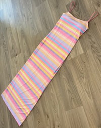 Candy stripe maxi dress