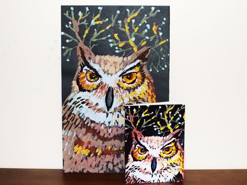 Image of October owl notebook