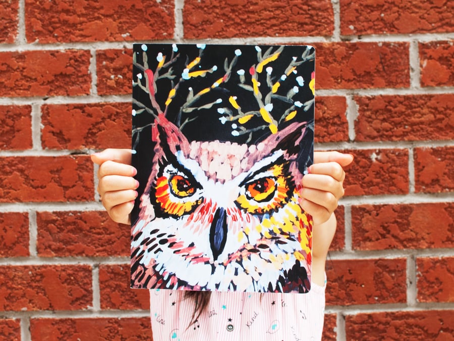 Image of October owl notebook
