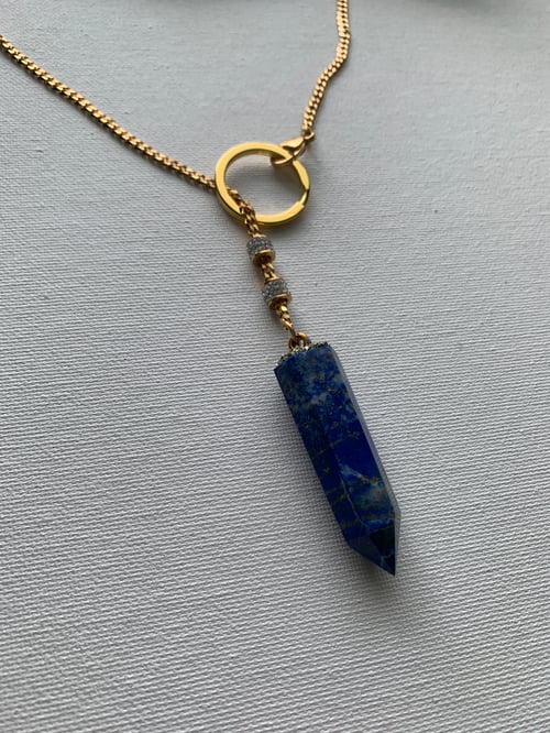 Image of DROP TOP • Convertible Lariat Necklace | Lapis Lazuli