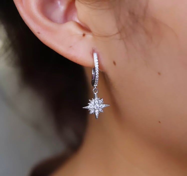 Image of North Star Dainty Huggy Hoops