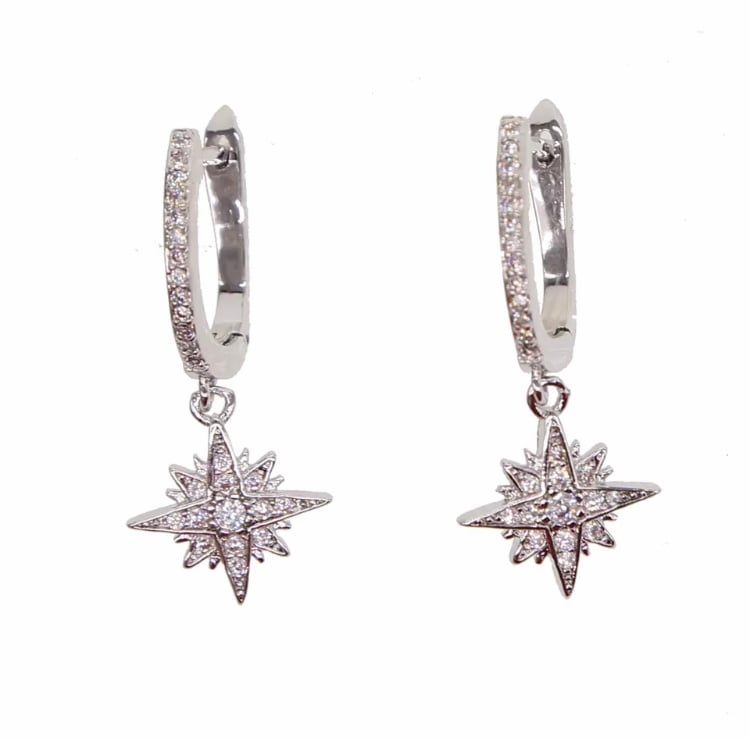 Image of North Star Dainty Huggy Hoops