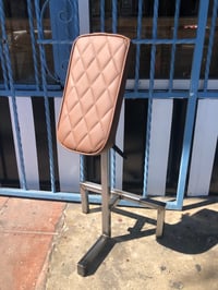 UNCLE SALS ARMSTOOL WITH DIAMOND STITCHING