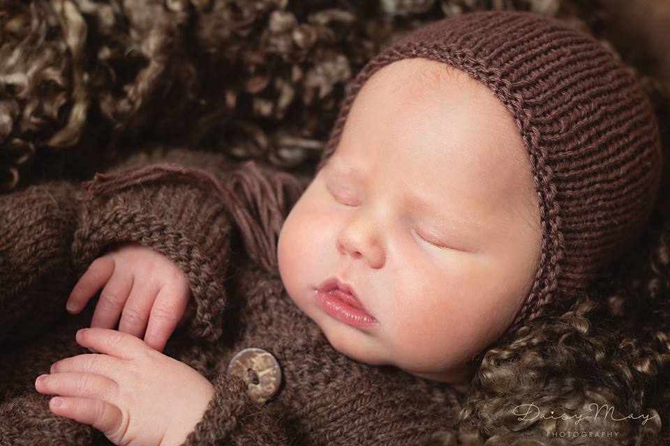 Image of Newborn Footed Romper - Newborn props - Knit Props - Photography Props