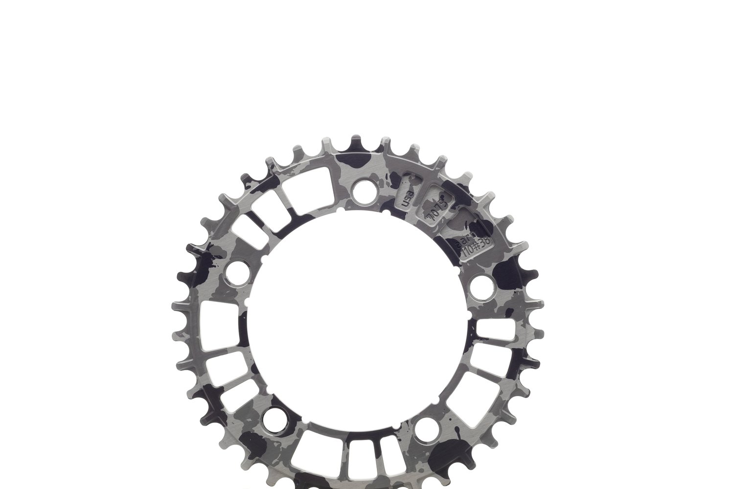 Image of 110#38/40/42 B&W CAMO 1x 12-Speed Chainring (110BCD//38/40/42-Tooth)