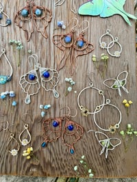 Image 5 of Round Spring Bouquet Earrings with Opal & Citrine