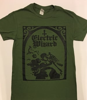 Image of Electric Wizard " Legalise Drugs and Murder " Green T shirt