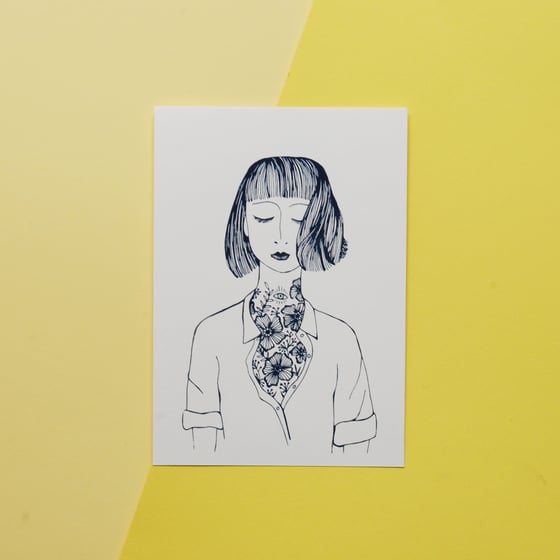 Image of Tattoo girl - Card