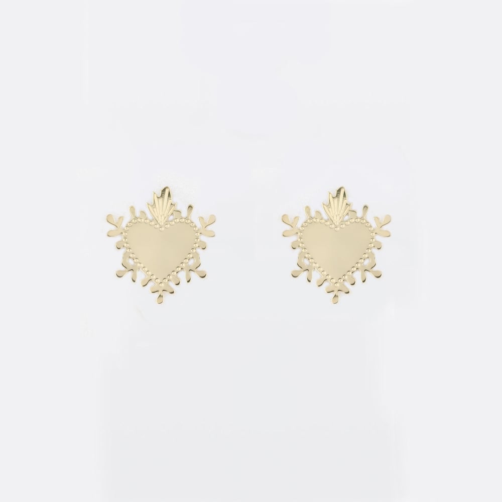 Image of COEUR FLAMBOYANT - BOUCLES D'OREILLES (ancien prix : 60e)