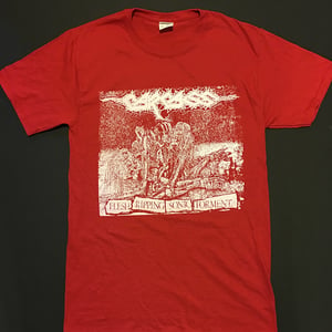 Image of Carcass " Flesh Ripping Sonic Torment "  Red T-shirt 