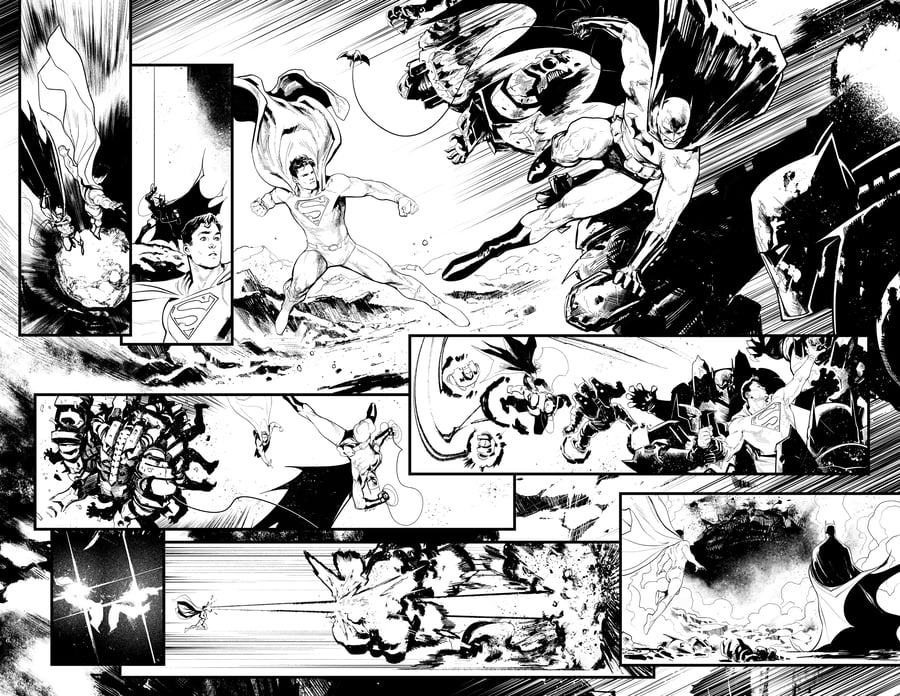 Image of BATMAN/SUPERMAN #1 p.12&13 ARTIST'S PROOF